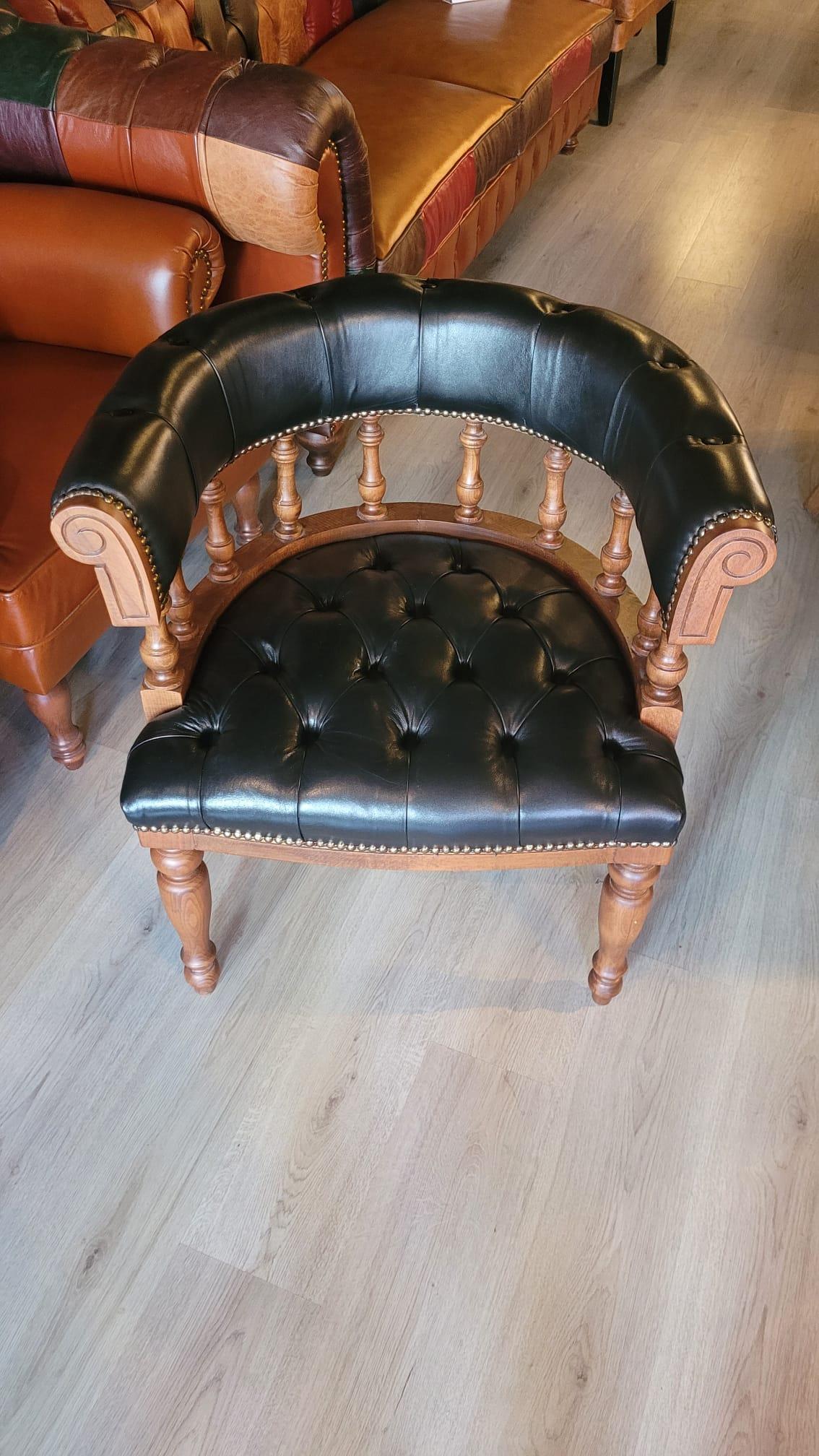 3A MOBİLYA HAMİLTON HAKİKİ DERİ CHETERFİELD TAKIMI