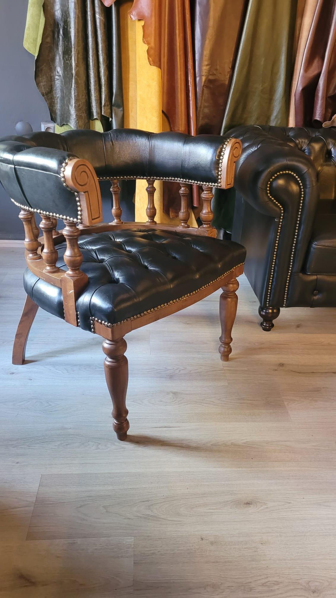 3A MOBİLYA HAMİLTON HAKİKİ DERİ CHETERFİELD TAKIMI