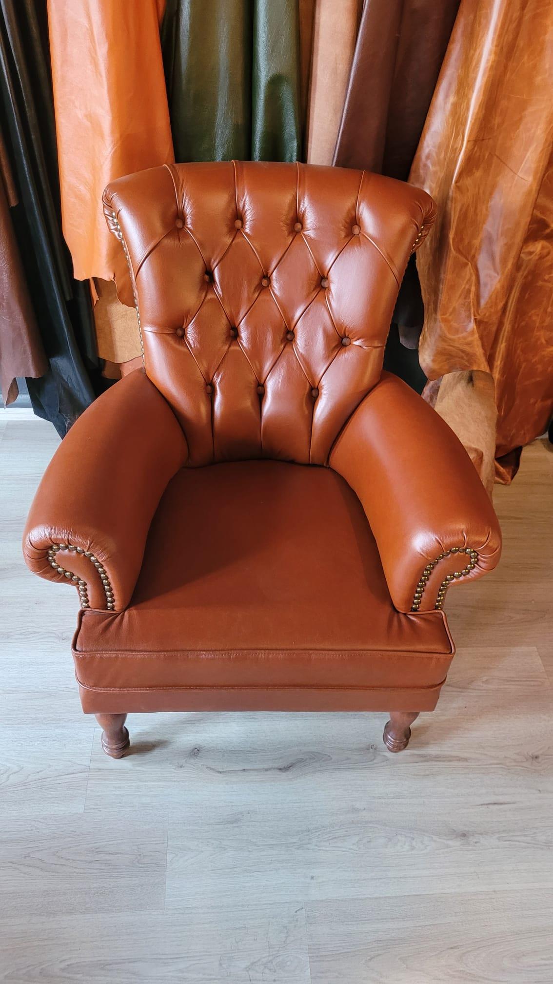 3A MOBİLYA İTALYAN   HAKİKİ DERİ OTTOMAN FERMAN BERJER 