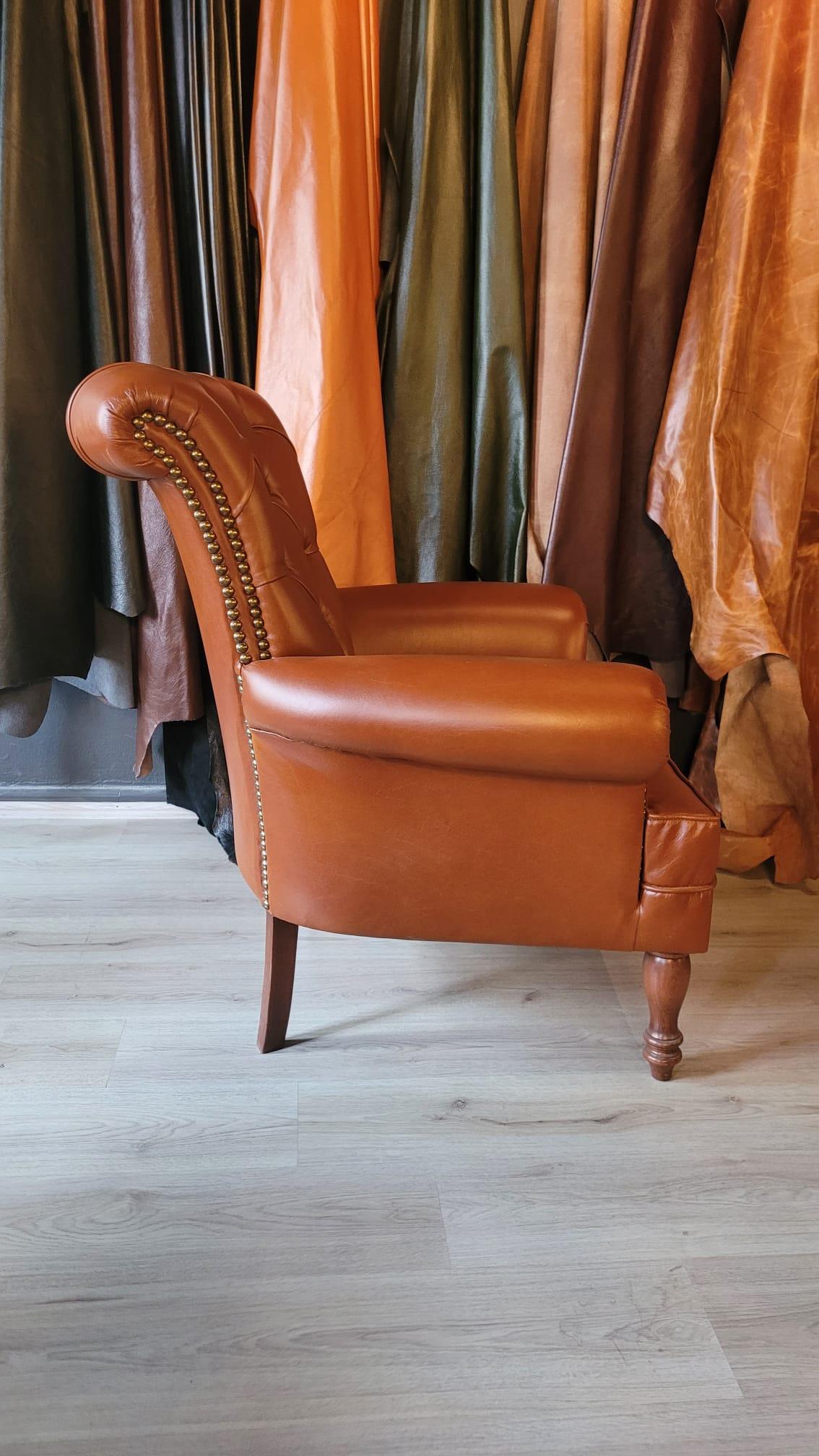 3A MOBİLYA İTALYAN   HAKİKİ DERİ OTTOMAN FERMAN BERJER 