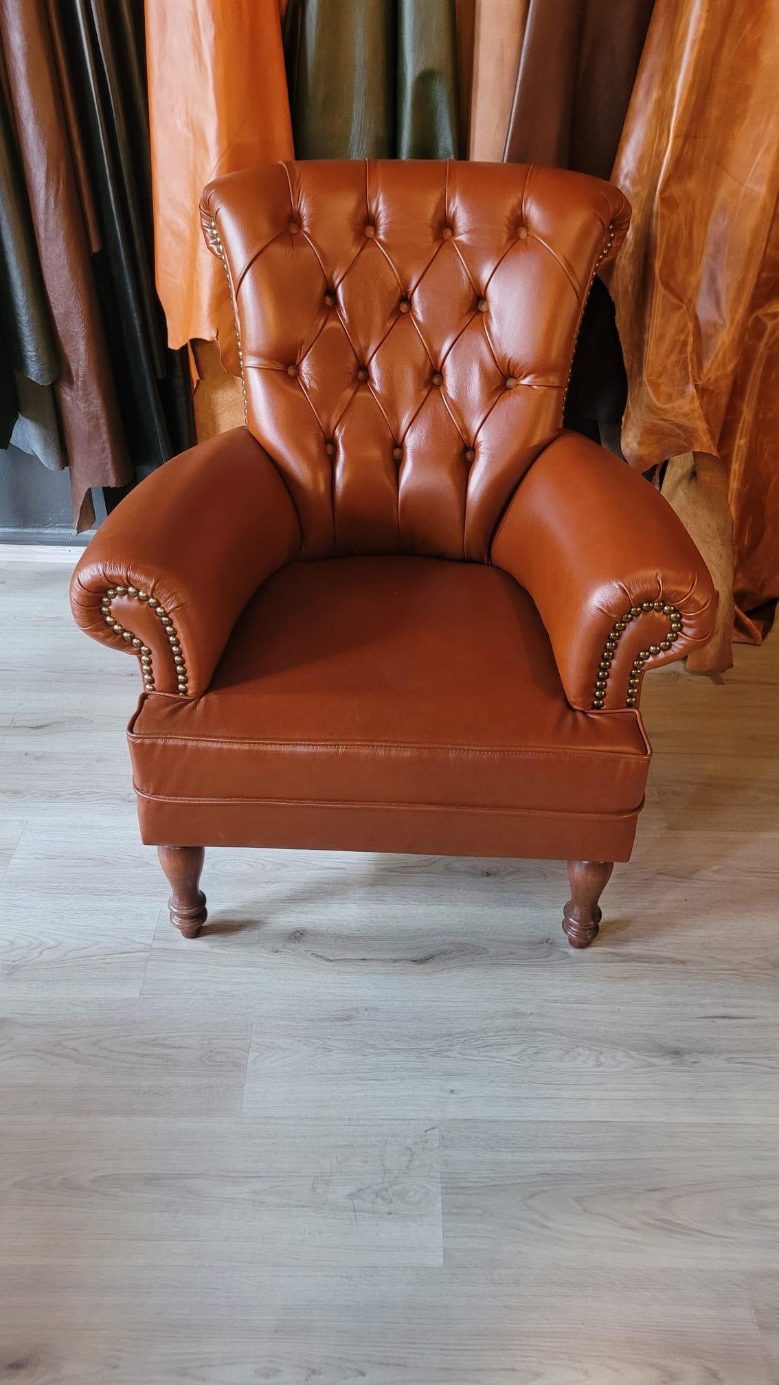 3A MOBİLYA İTALYAN   HAKİKİ DERİ OTTOMAN FERMAN BERJER 