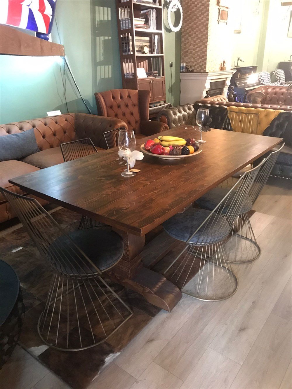 3A MOBİLYA LADİN AĞACI VALERİE MASA TAKIMI