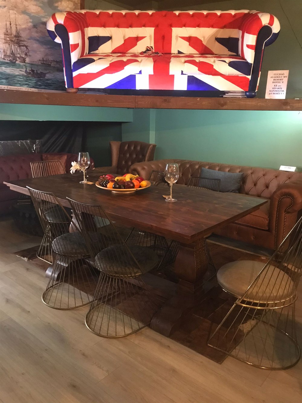 3A MOBİLYA LADİN AĞACI VALERİE MASA TAKIMI