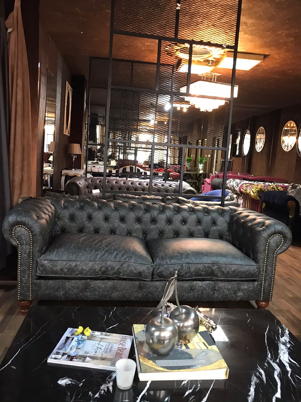 3A MOBİLYA LANCHESTER HAKİKİ DERİ CHESTER TAKIMI 3+3+1+1+1+1