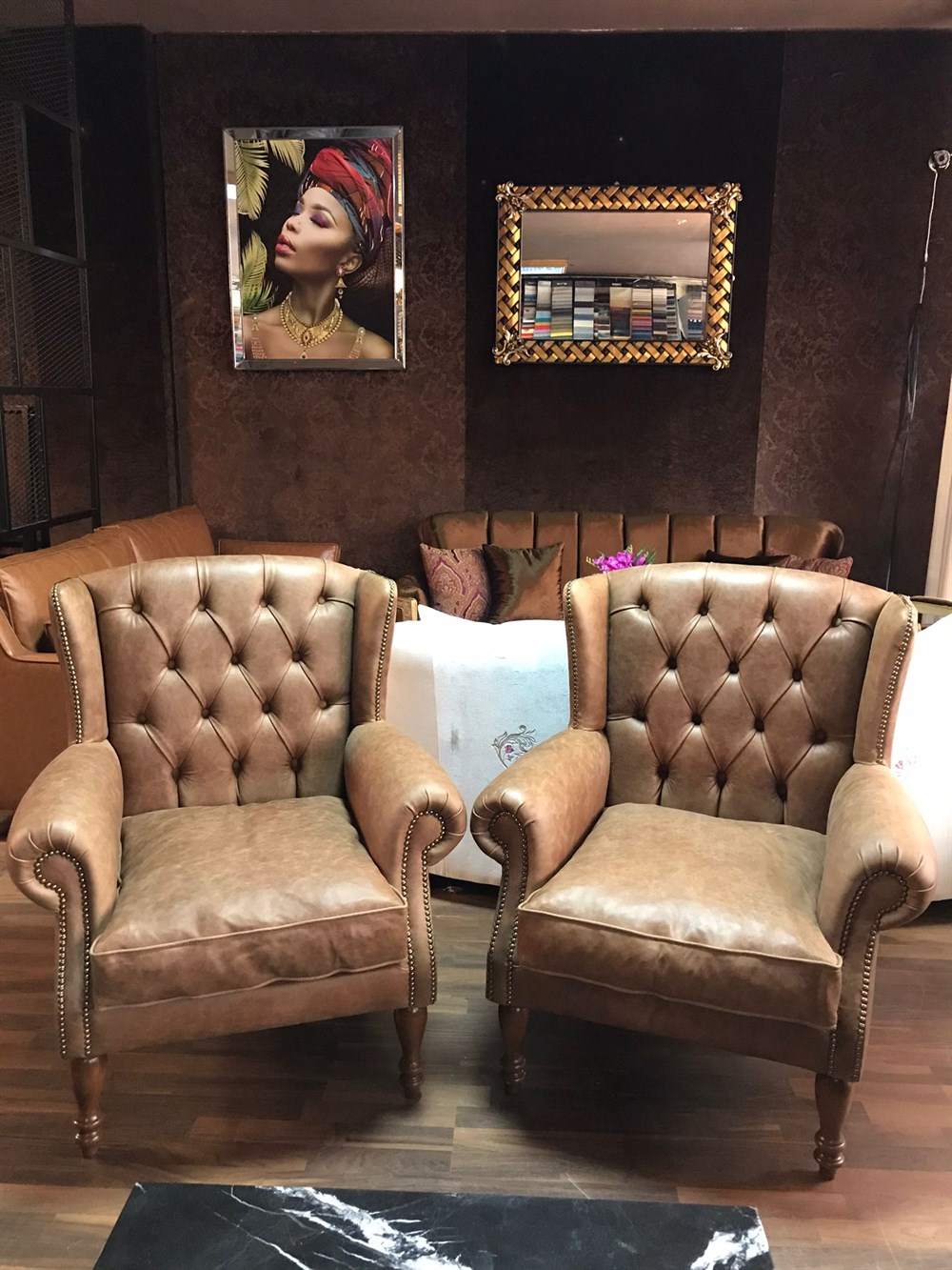 3A MOBİLYA LANCHESTER HAKİKİ DERİ CHESTER TAKIMI 3+3+1+1+1+1