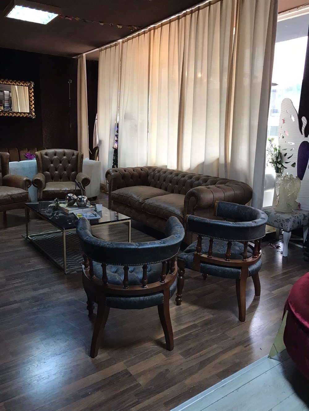 3A MOBİLYA LANCHESTER HAKİKİ DERİ CHESTER TAKIMI 3+3+1+1+1+1