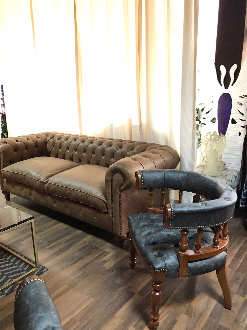 3A MOBİLYA LANCHESTER HAKİKİ DERİ CHESTER TAKIMI 3+3+1+1+1+1