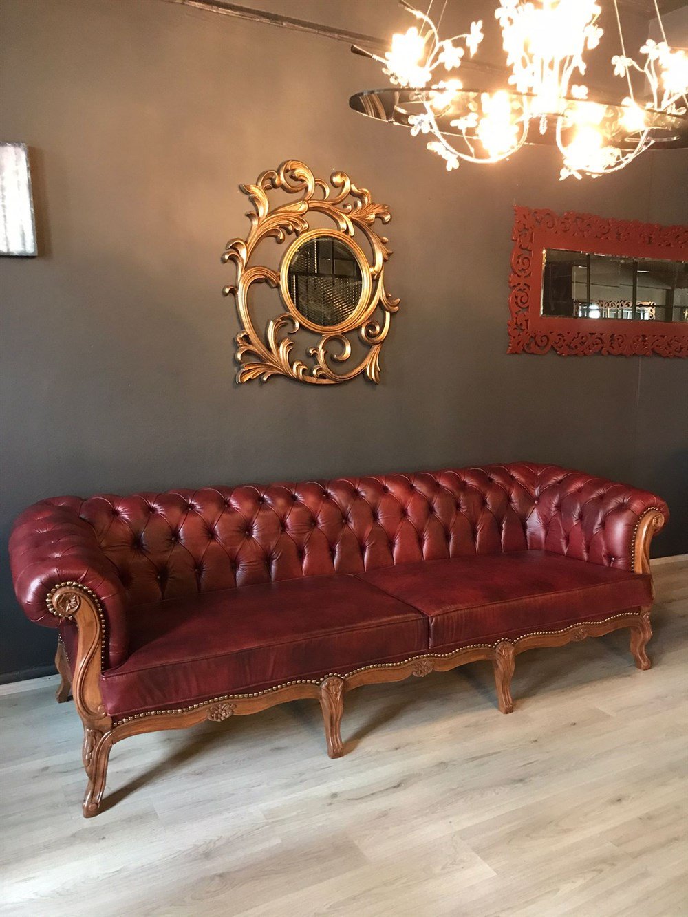 3A MOBİLYA LE NOUVEAU HAKİKİ DERİ CHESTERFİELD 