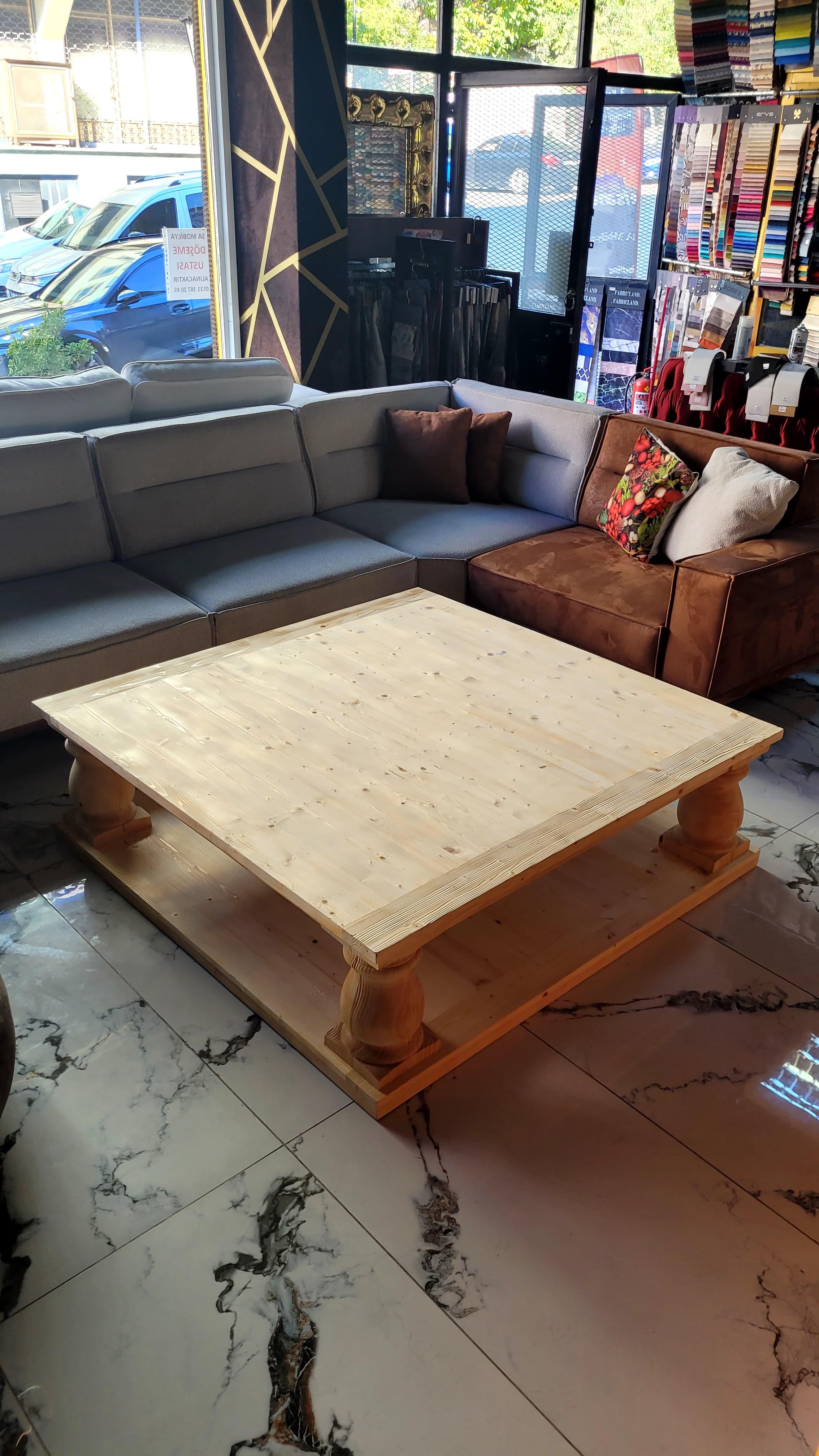 3A MOBİLYA LOUİS LADİN AĞACI SEHPA 