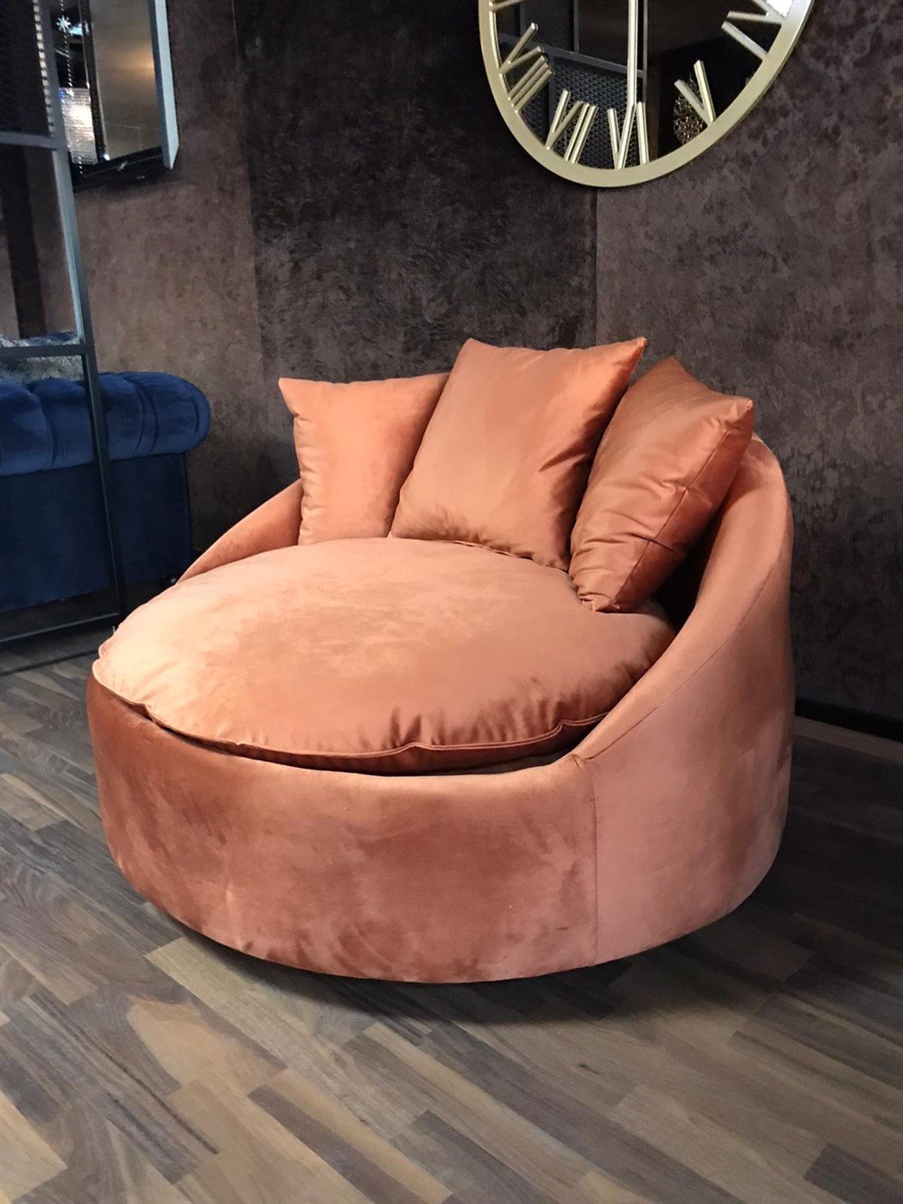 3A MOBİLYA LOVELY ORANGE DÖNER BERJER