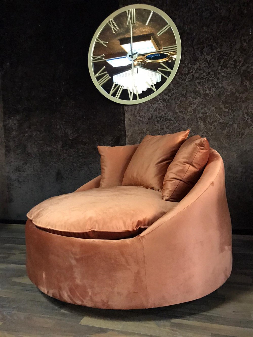 3A MOBİLYA LOVELY ORANGE DÖNER BERJER