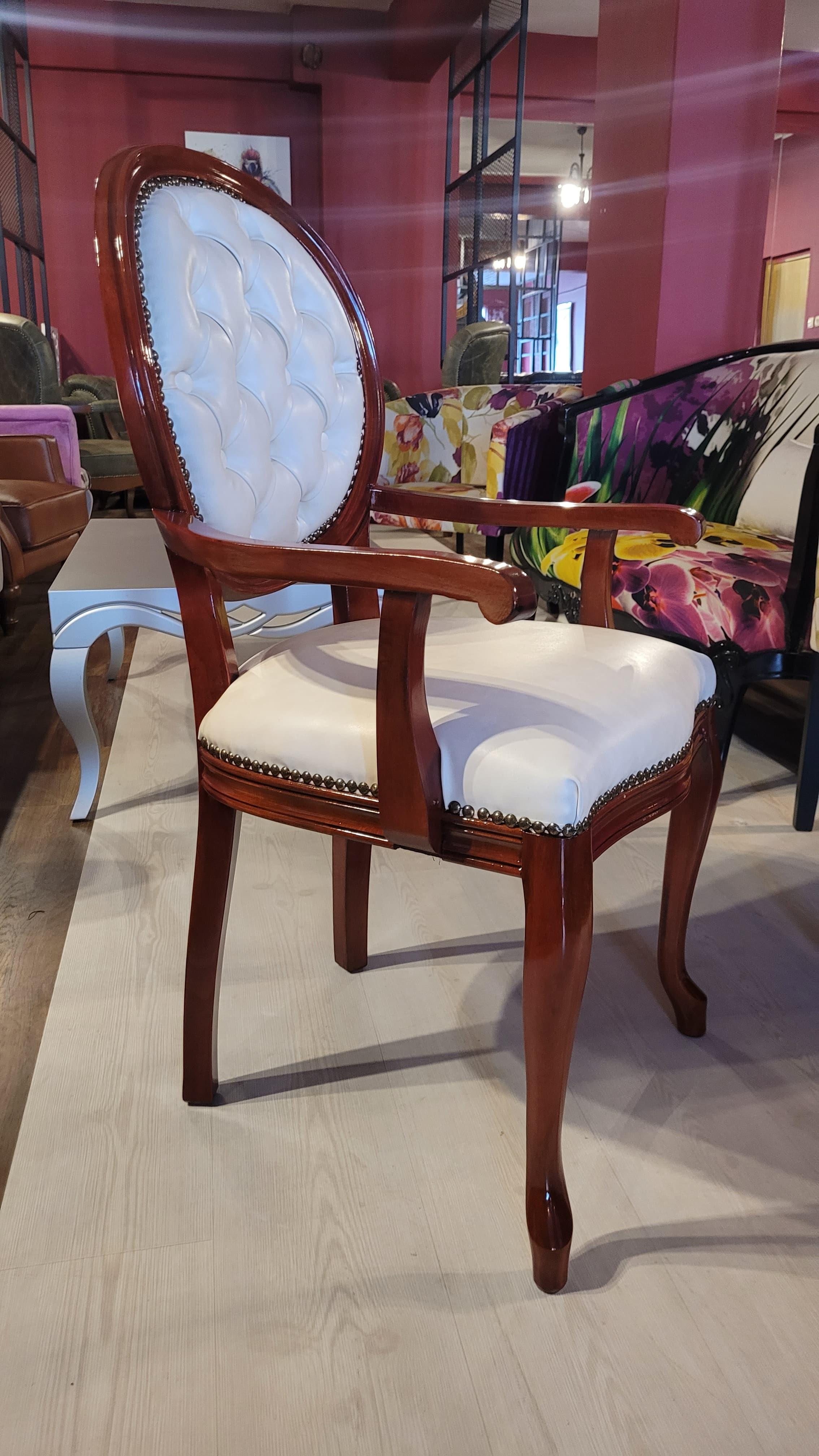 3A MOBİLYA MADALYON KOLLU SANDALYE