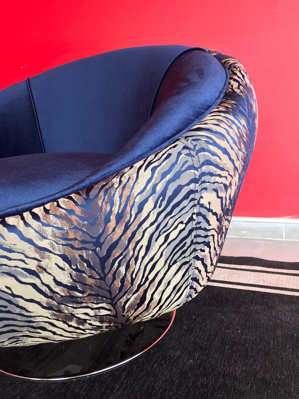 3A MOBİLYA MAVİ DÖNERLİ BERJER