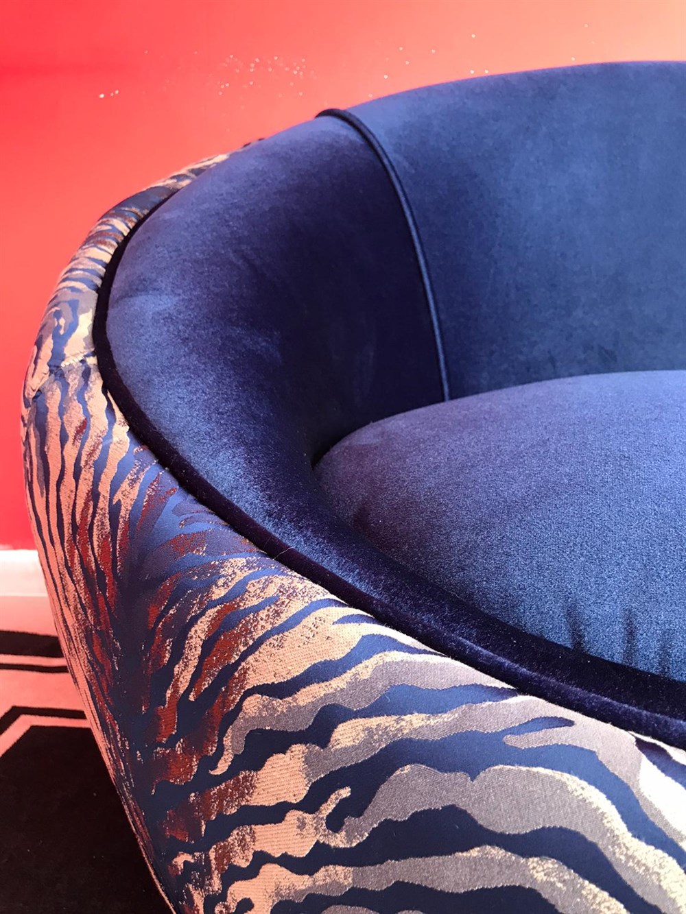 3A MOBİLYA MAVİ DÖNERLİ BERJER