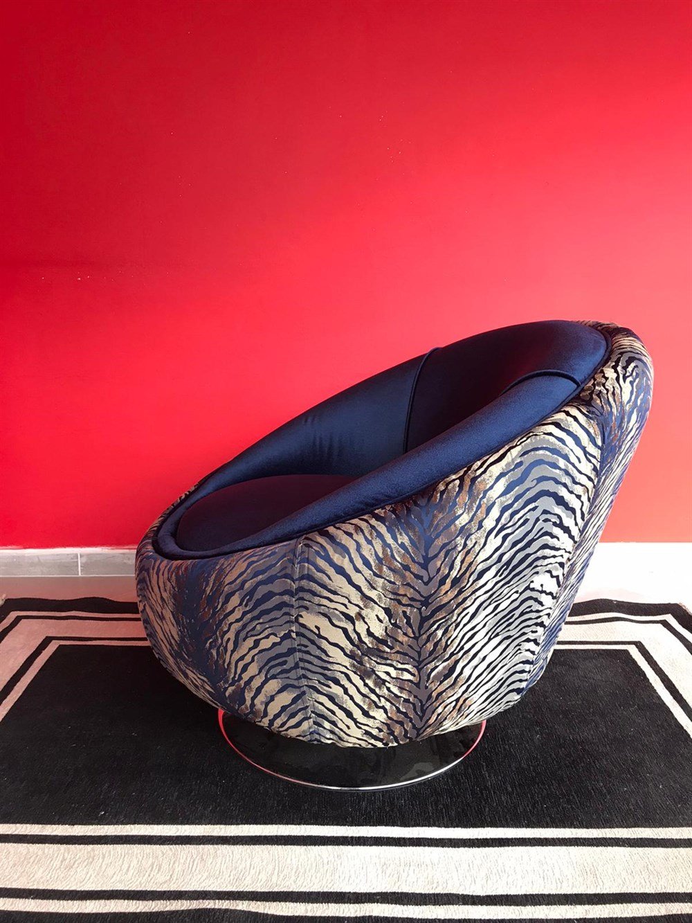 3A MOBİLYA MAVİ DÖNERLİ BERJER