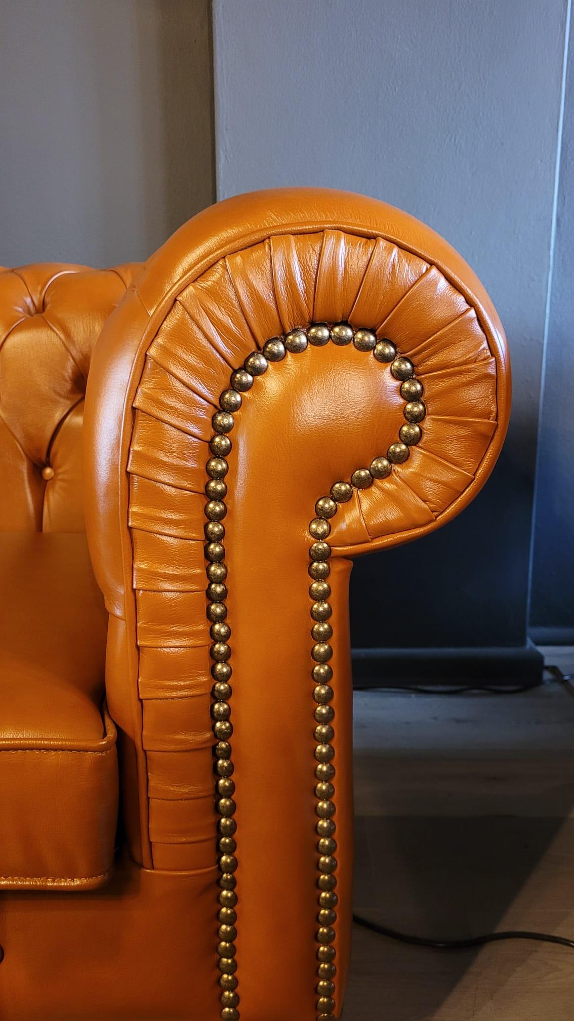 3A MOBİLYA MAYA TABA HAKİKİ DERİ CHESTERFİELD 