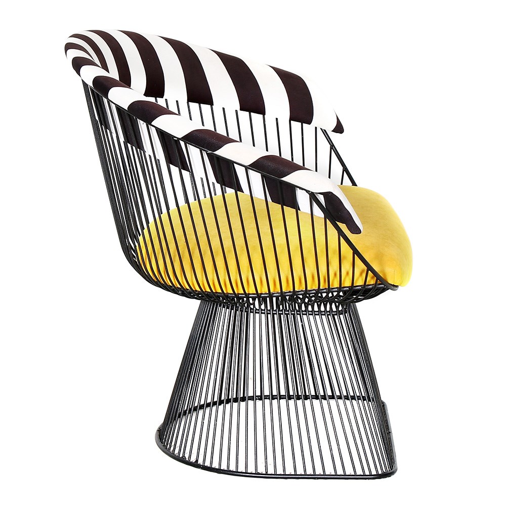 3A Mobilya Metal Design Yellow Berjer 