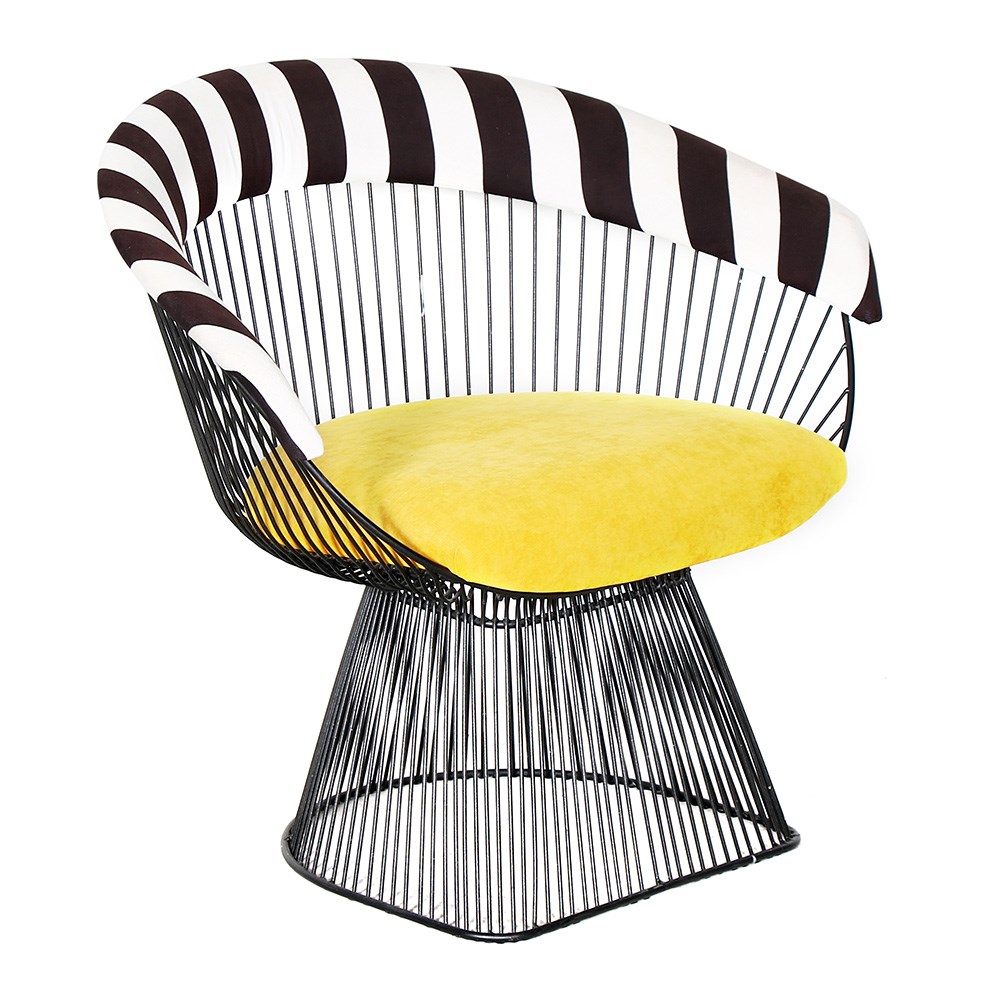 3A Mobilya Metal Design Yellow Berjer 