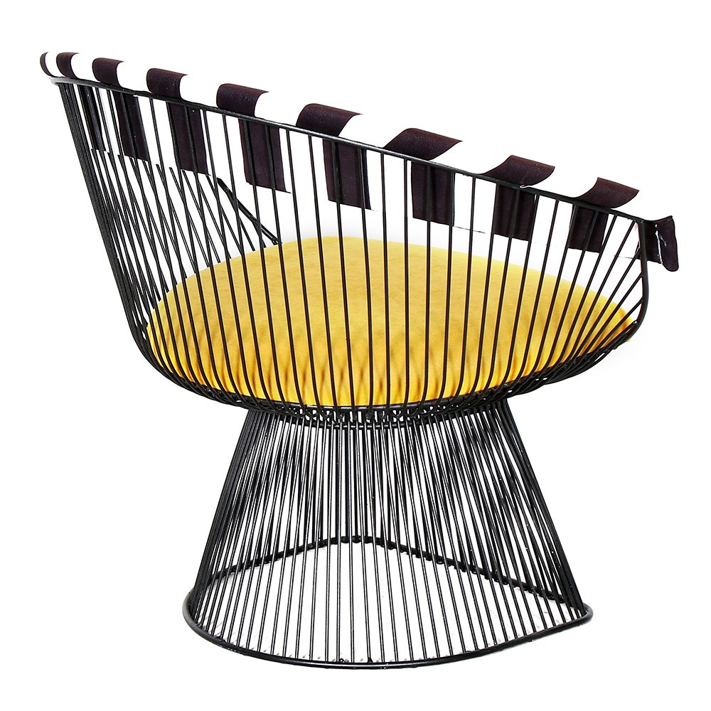 3A Mobilya Metal Design Yellow Berjer 