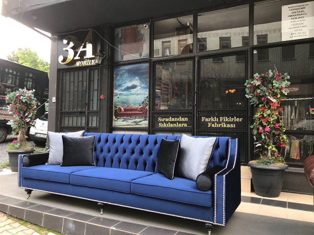 3A MOBİLYA MODERN CHETSER - BLUE