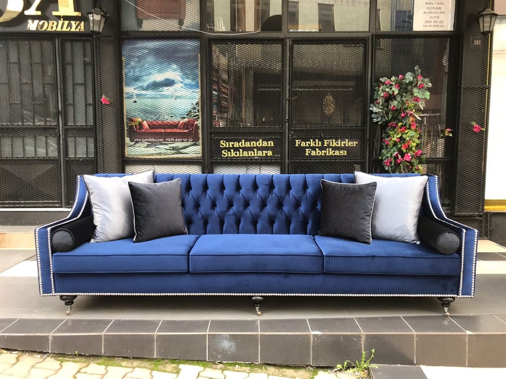 3A MOBİLYA MODERN CHETSER - BLUE