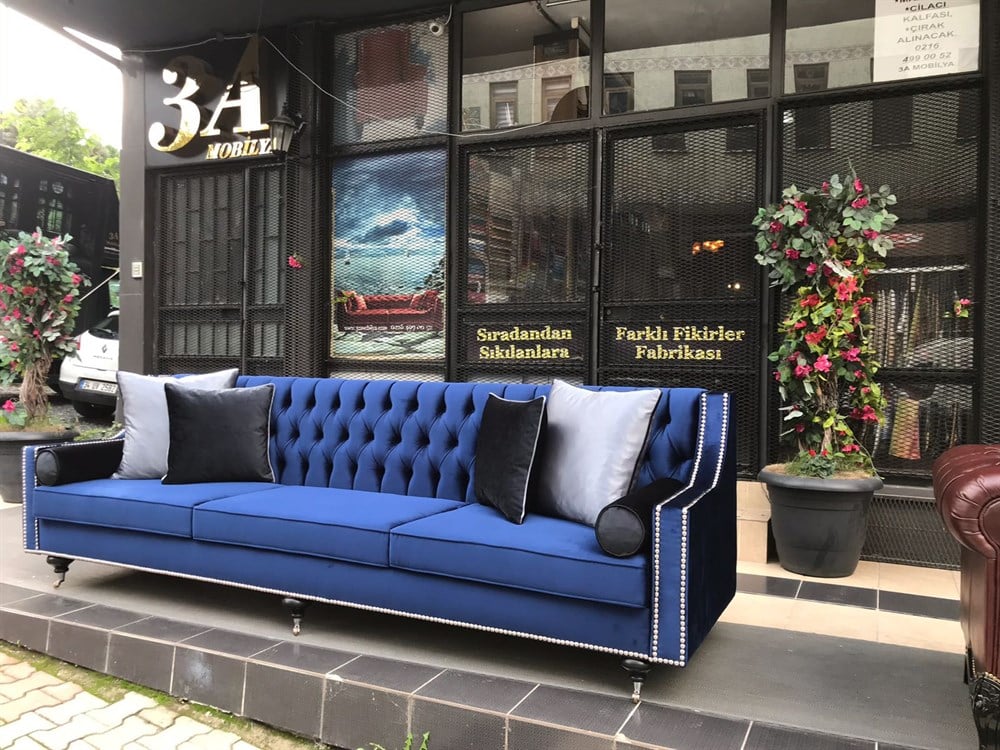 3A MOBİLYA MODERN CHETSER - BLUE