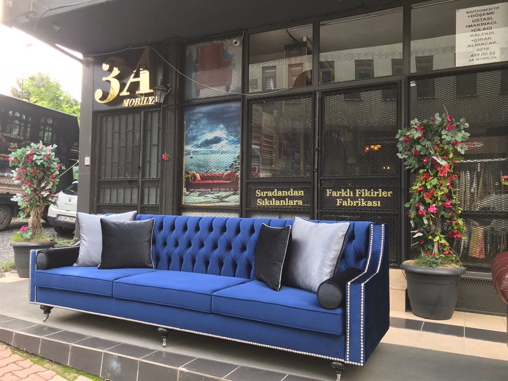 3A MOBİLYA MODERN CHETSER - BLUE