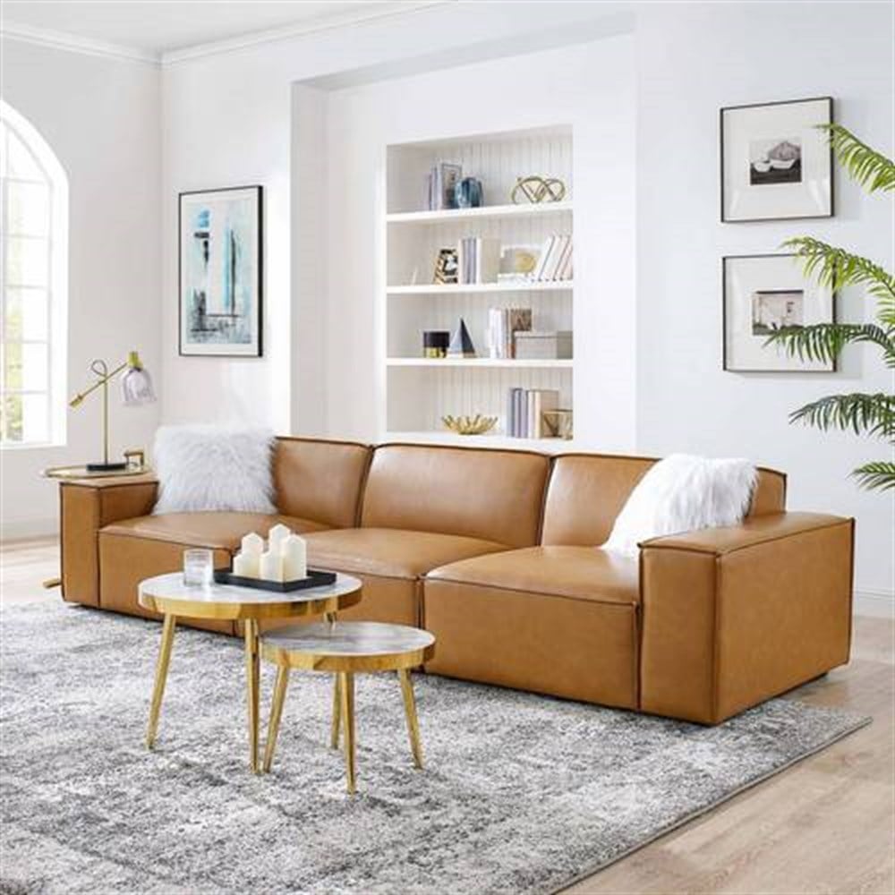 3A MOBİLYA MODERN LEATHER SOFA