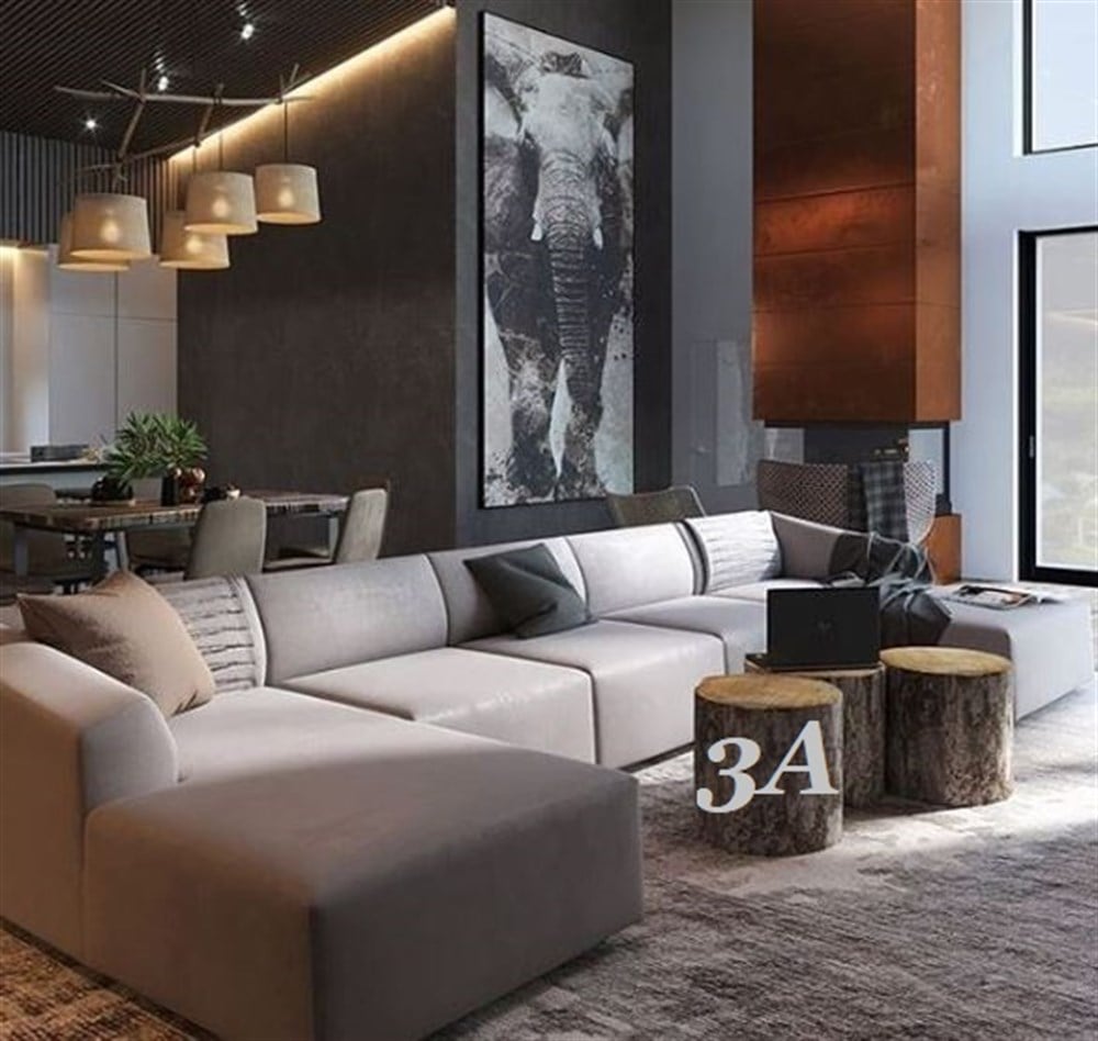 3A MOBİLYA MODERN ROCK U KANEPE