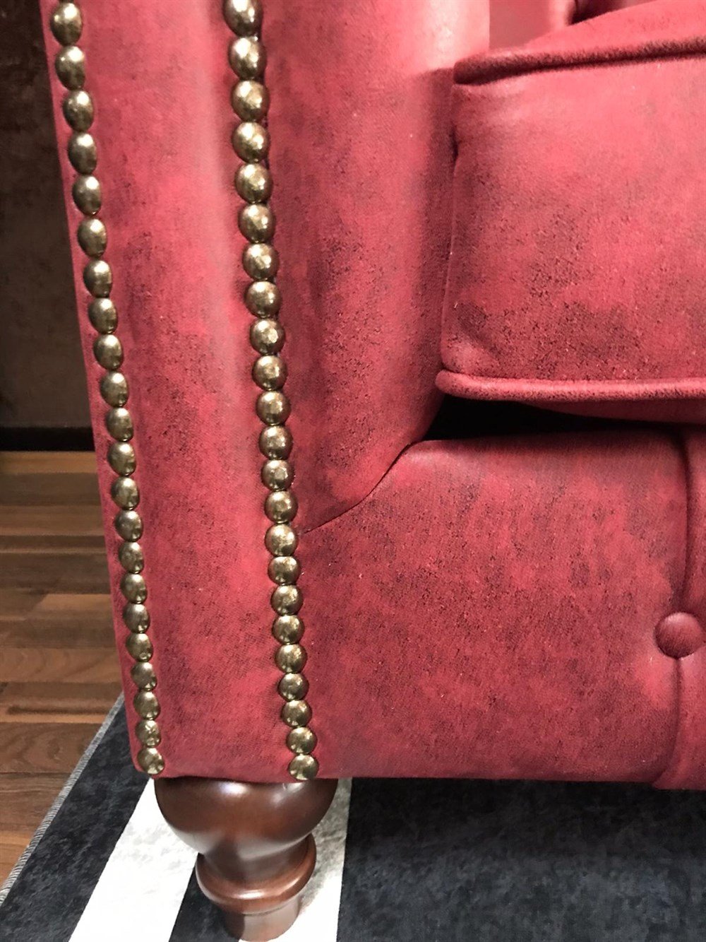 3A Mobilya Nar Çiçeği Chesterfield