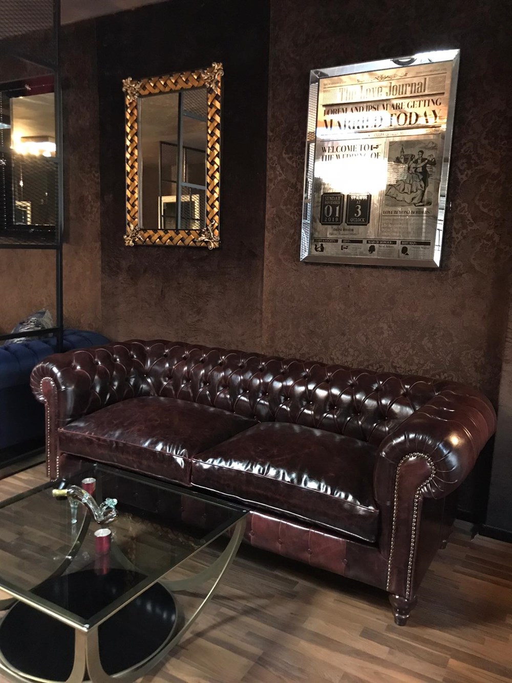 3A Mobilya New Bordo Pullap Chesterfield 