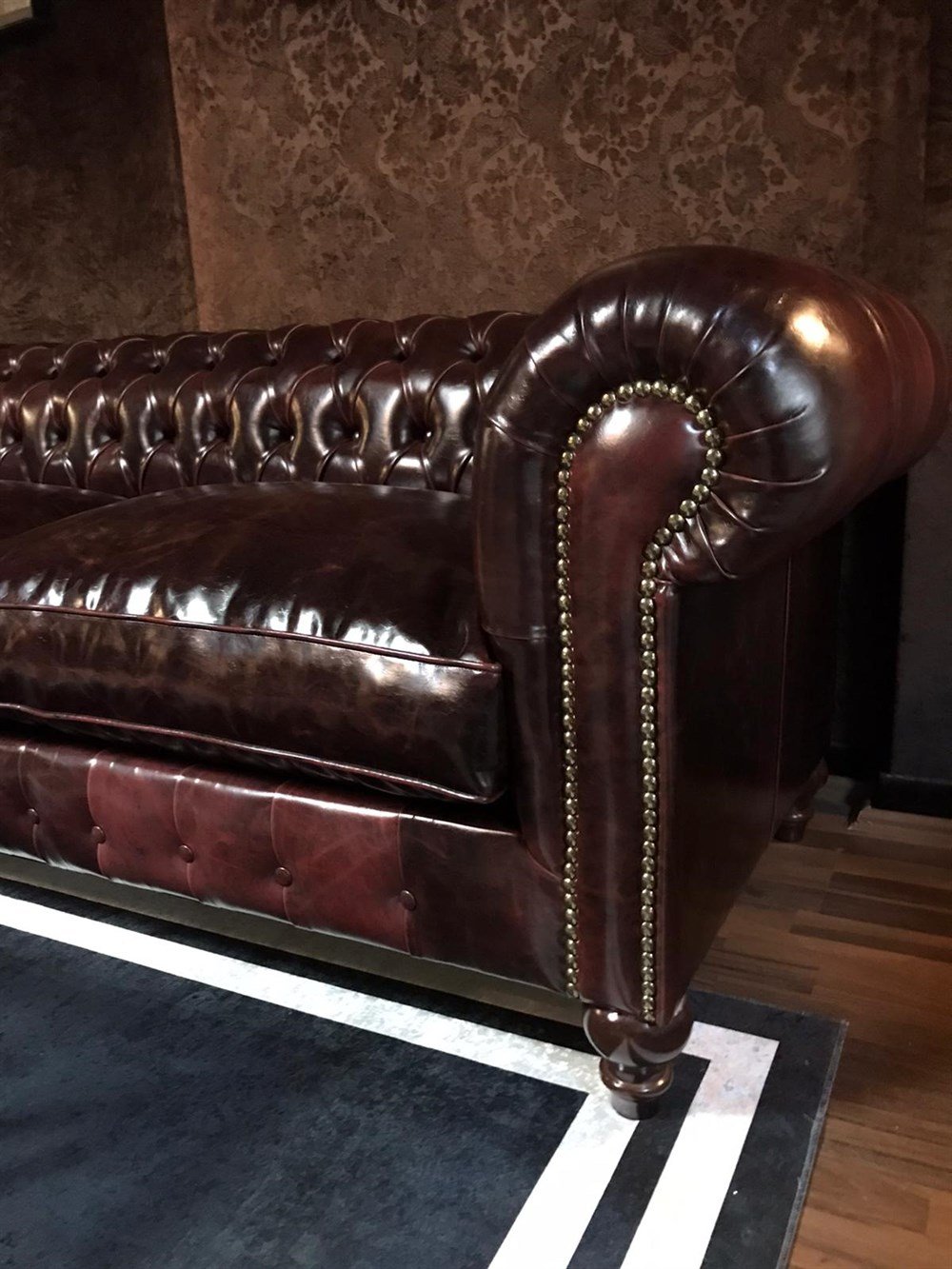 3A Mobilya New Bordo Pullap Chesterfield 