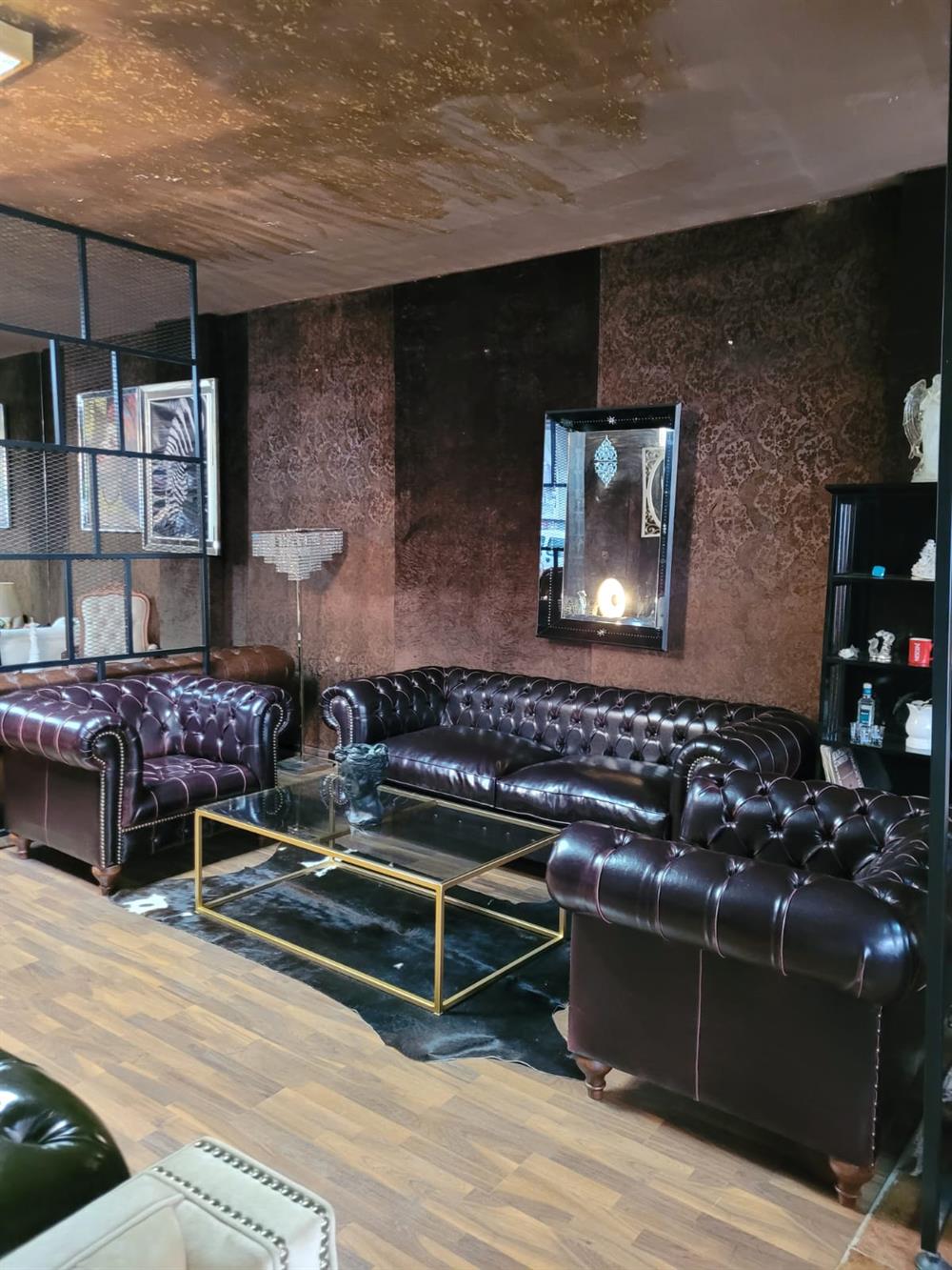 3A MOBİLYA NEW BURGUNDY CHESTERFİELD TAKIMI 