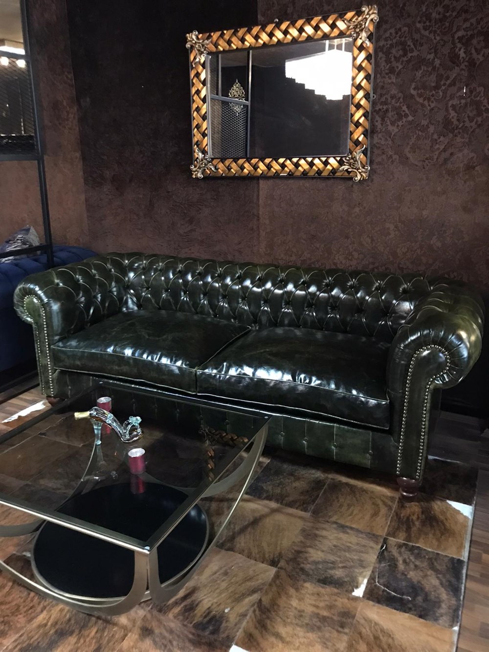 3A Mobilya New Green Pullap Chesterfield 