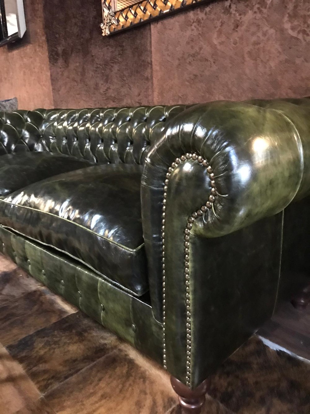 3A Mobilya New Green Pullap Chesterfield 