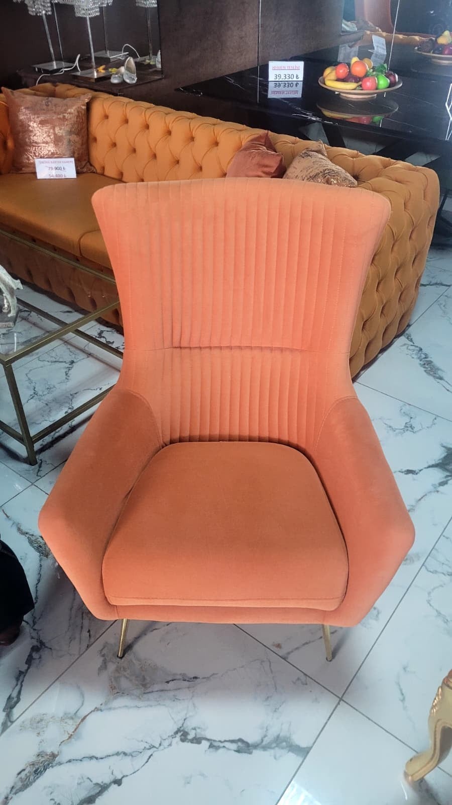 3A MOBİLYA ORANGE MODERN BERJER 
