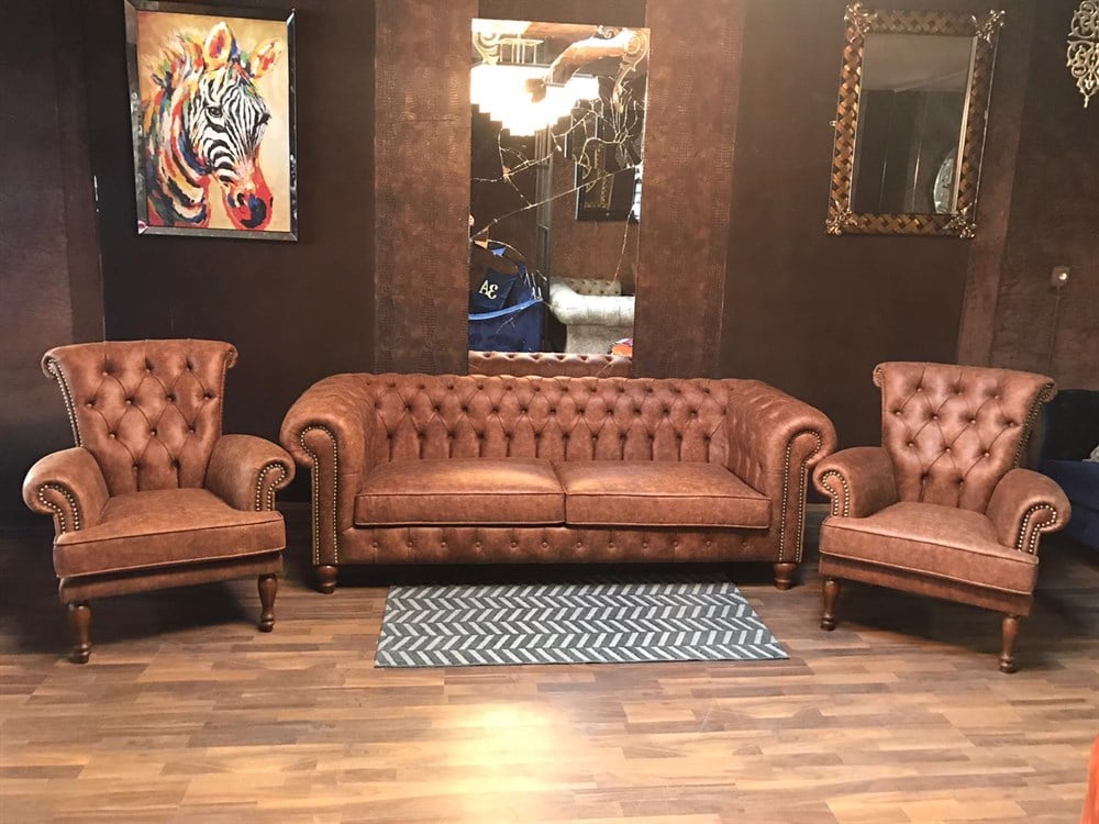 3A MOBİLYA ORENAGE CHESTERFİELD 3+1+1