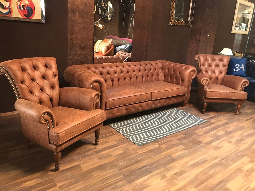 3A MOBİLYA ORENAGE CHESTERFİELD 3+1+1