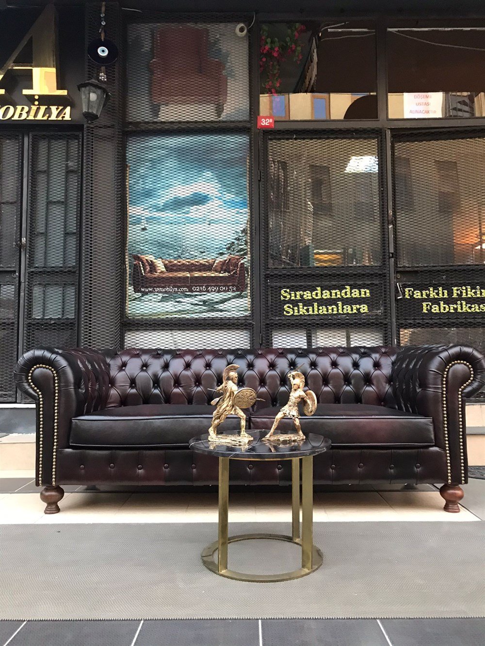 3A MOBİLYA ORLANDO HAKİKİ DERİ CHESTERFİELD