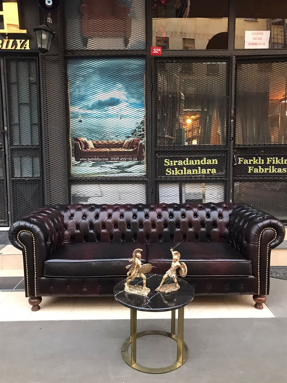 3A MOBİLYA ORLANDO HAKİKİ DERİ CHESTERFİELD