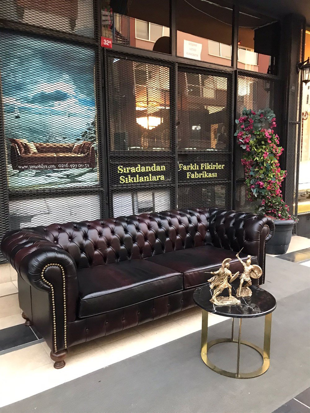 3A MOBİLYA ORLANDO HAKİKİ DERİ CHESTERFİELD
