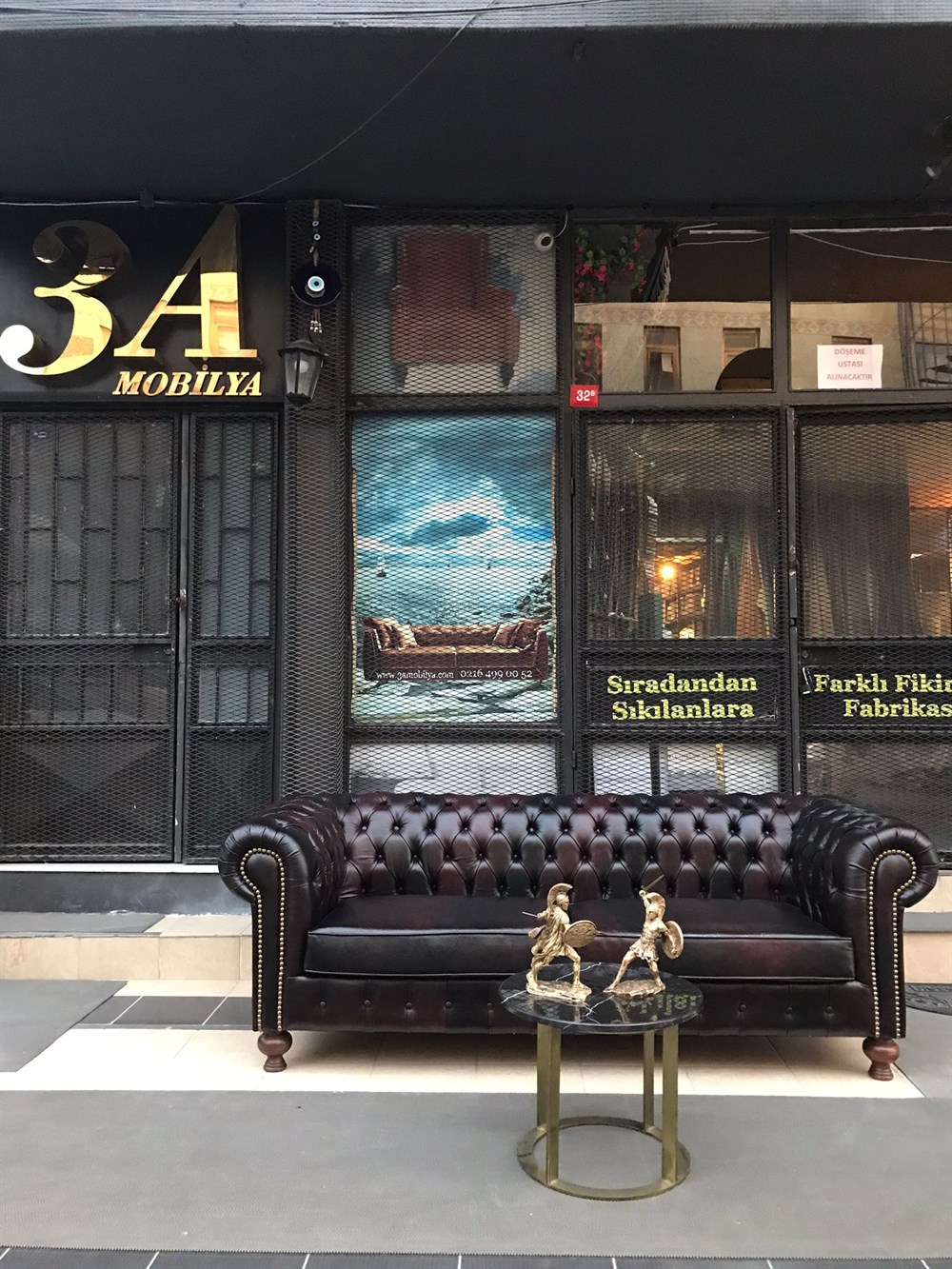 3A MOBİLYA ORLANDO HAKİKİ DERİ CHESTERFİELD