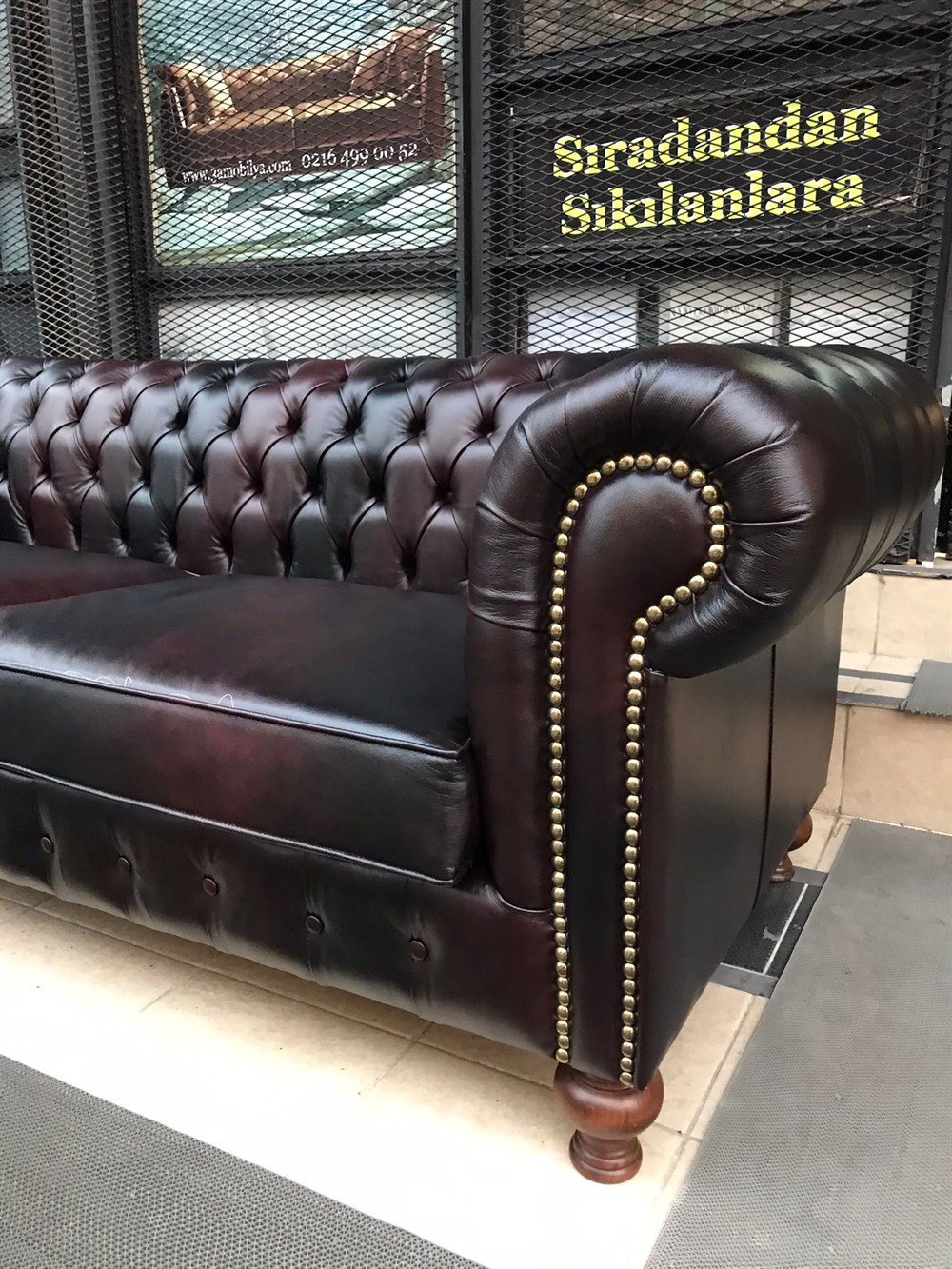 3A MOBİLYA ORLANDO HAKİKİ DERİ CHESTERFİELD