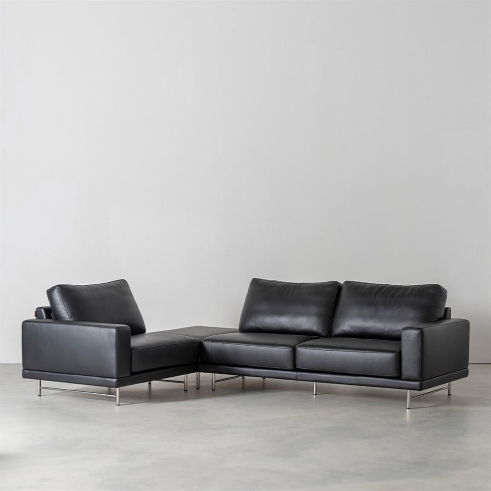 3A MOBİLYA OSLO HAKİKİ DERİ L KANEPE 