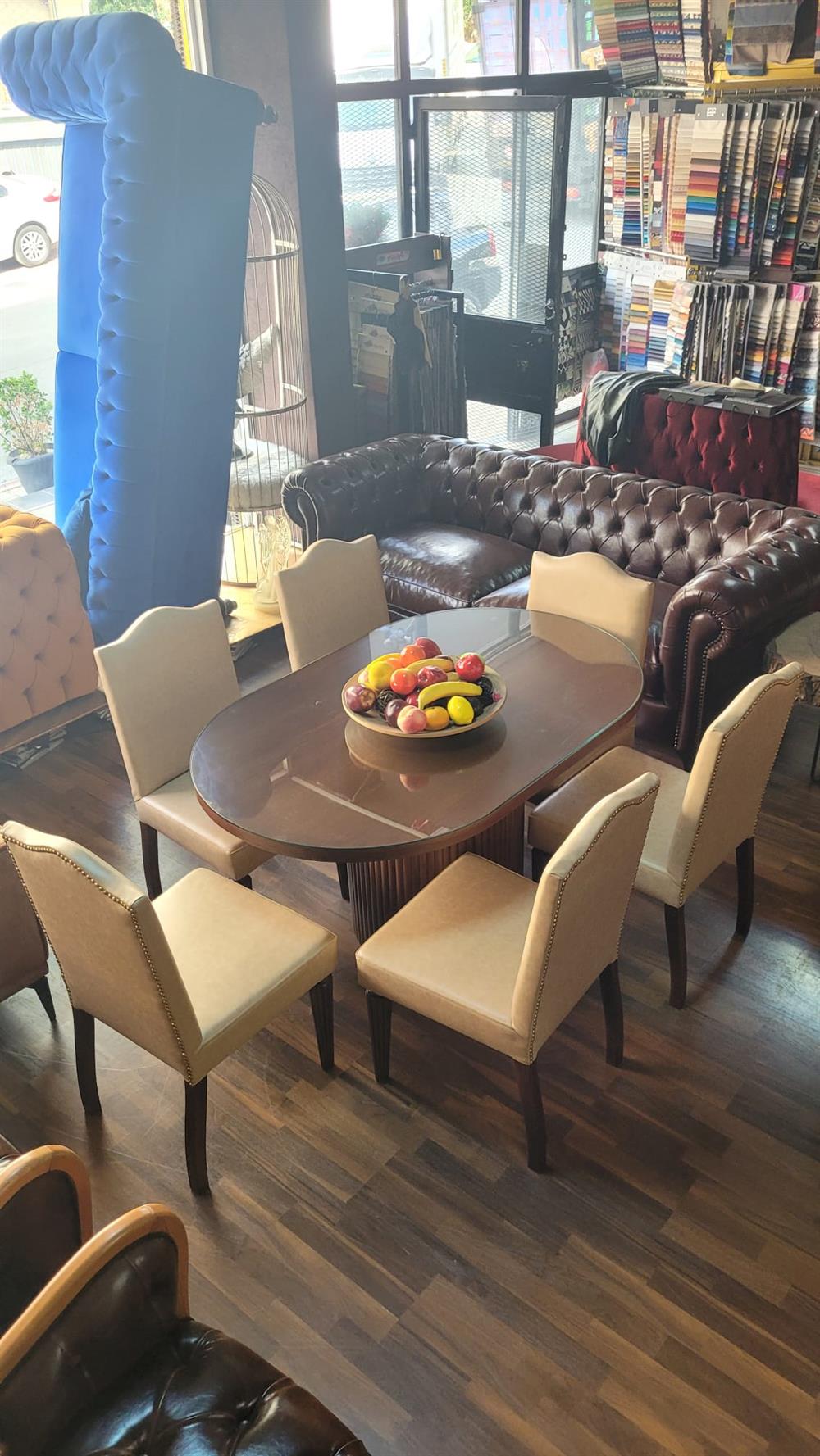 3A MOBİLYA OVAL YEMEK MASASI TAKIMI 