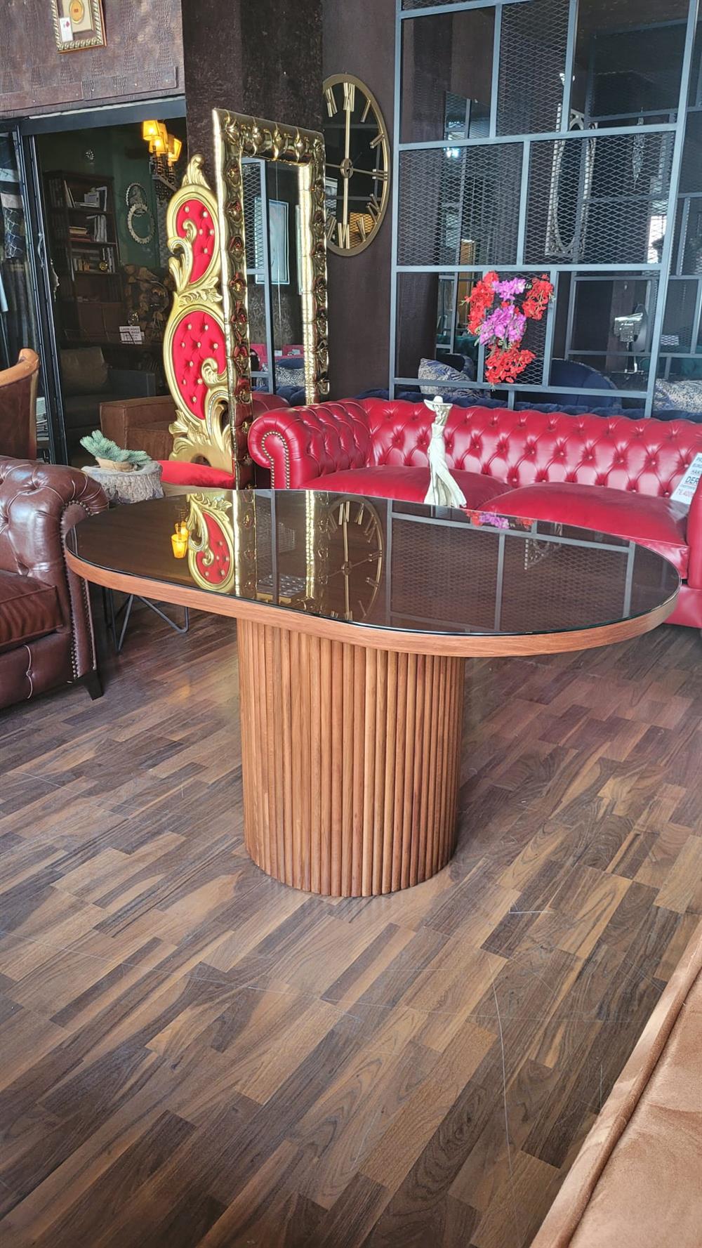 3A MOBİLYA OVAL YEMEK MASASI TAKIMI 