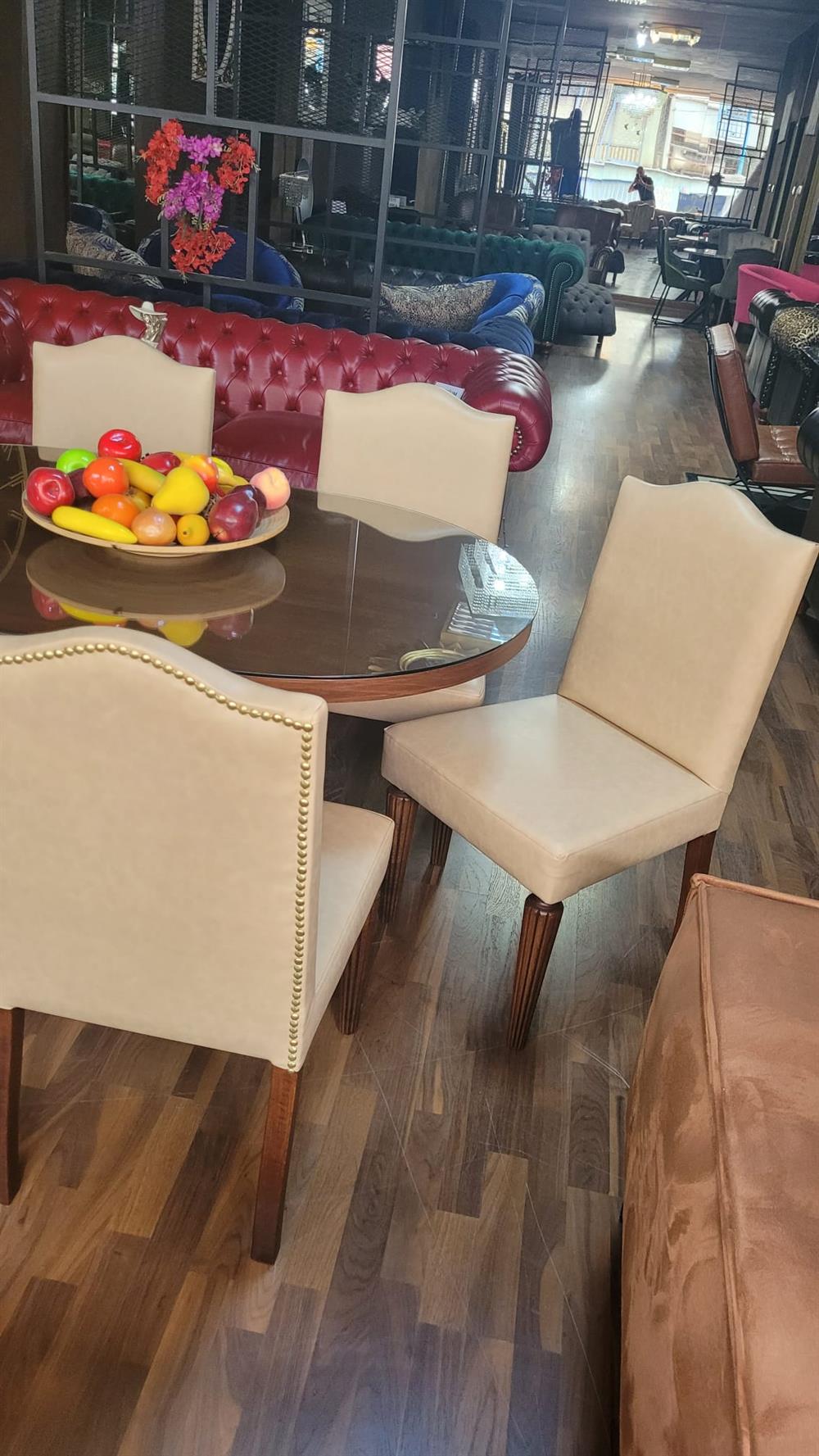 3A MOBİLYA OVAL YEMEK MASASI TAKIMI 