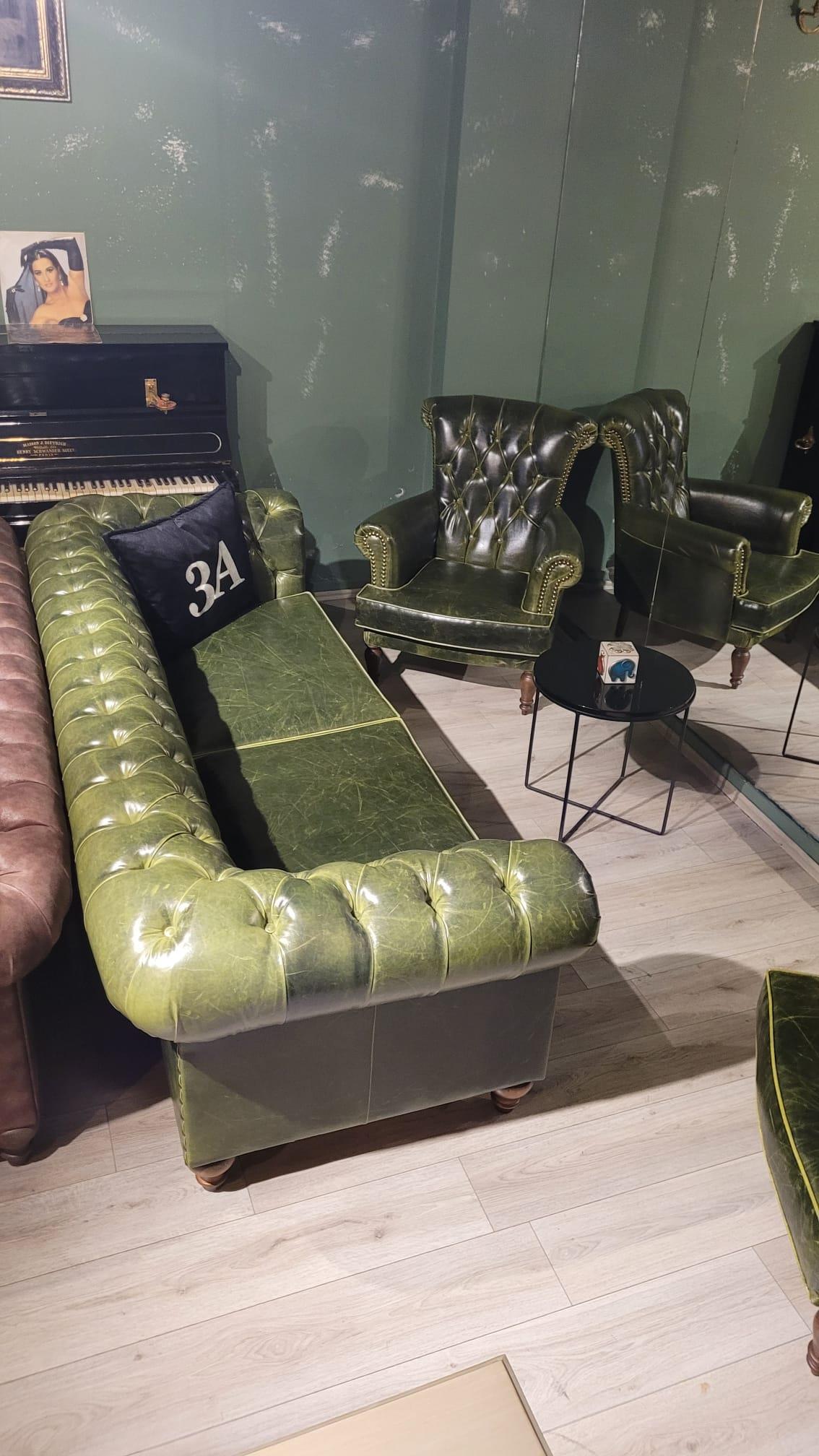 3A MOBİLYA PULLAP STİNGER CHESTERFİELD TAKIMI 3+1+1  