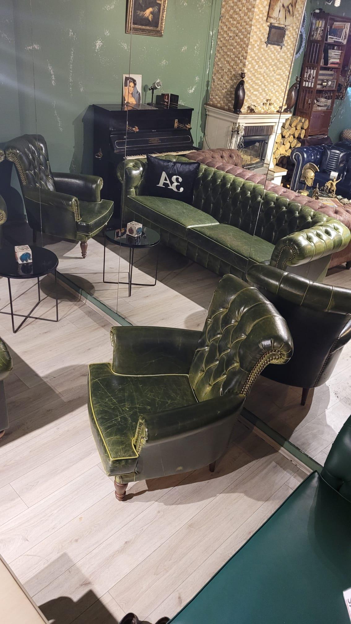 3A MOBİLYA PULLAP STİNGER CHESTERFİELD TAKIMI 3+1+1  