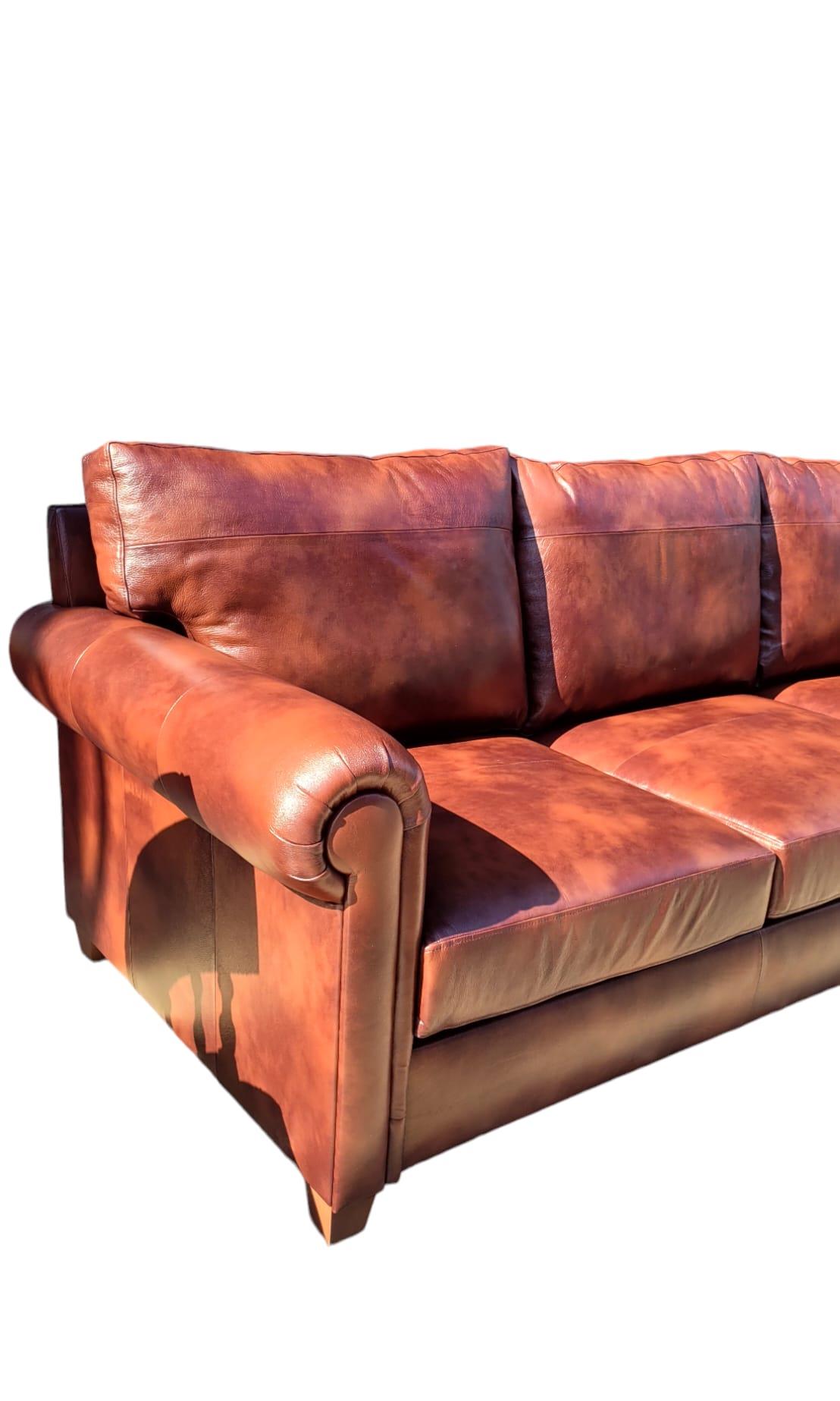 3A MOBİLYA REAL LEATHER BURGUNDY LUXURY  KANEPE